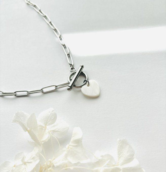 Collier "PEARLY HEART"